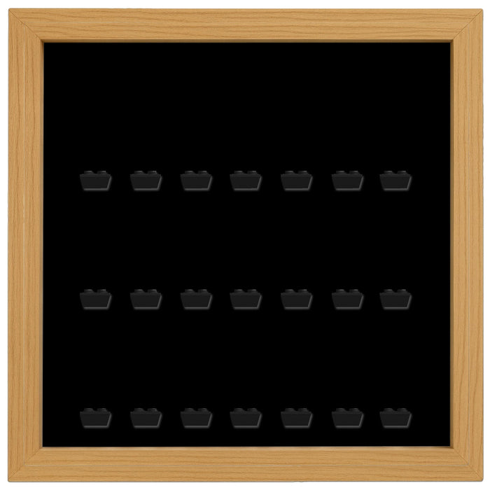 Black Edition Custom Oak Display Frame for Lego® Minifigures