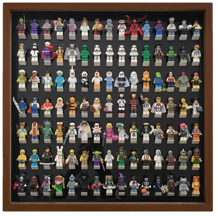 Black Edition Walnut Large Frame for Lego® Minifigures