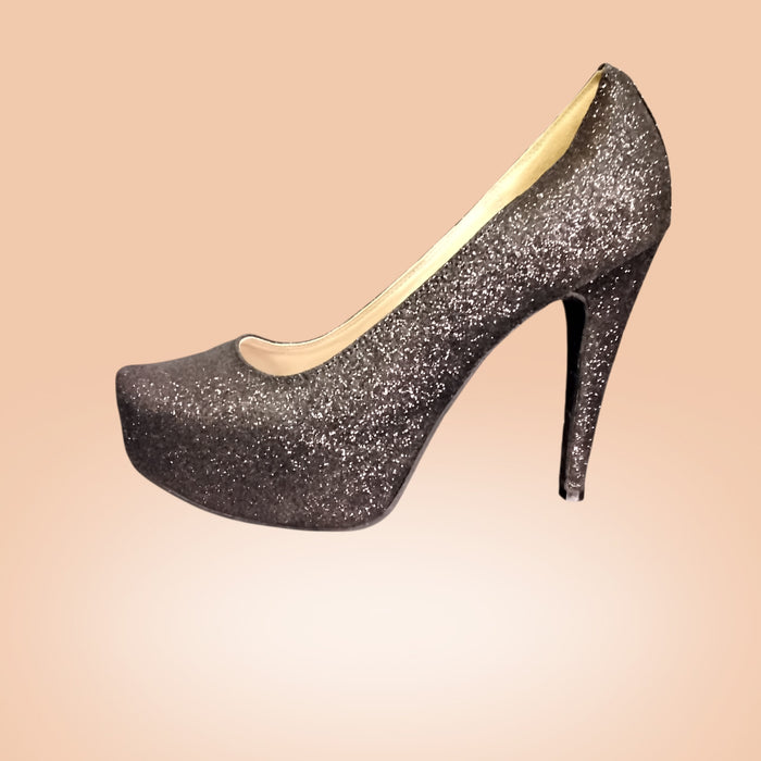 Black Glitter shoe  - UK9