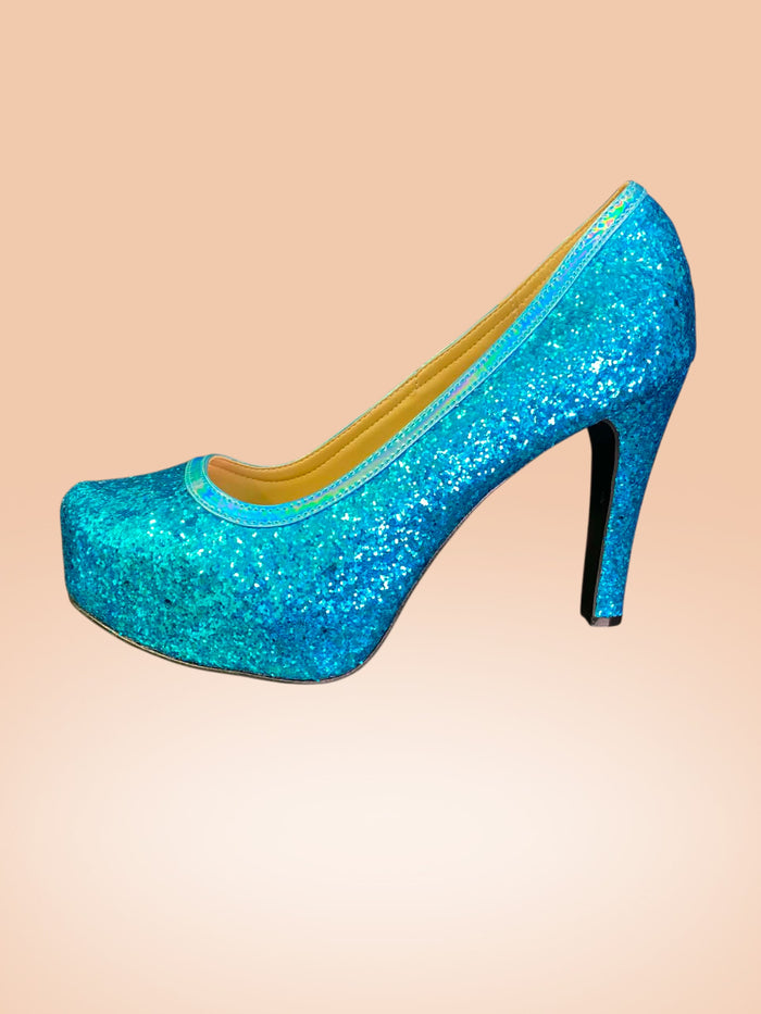 Blue Glitter Shoe - UK 9