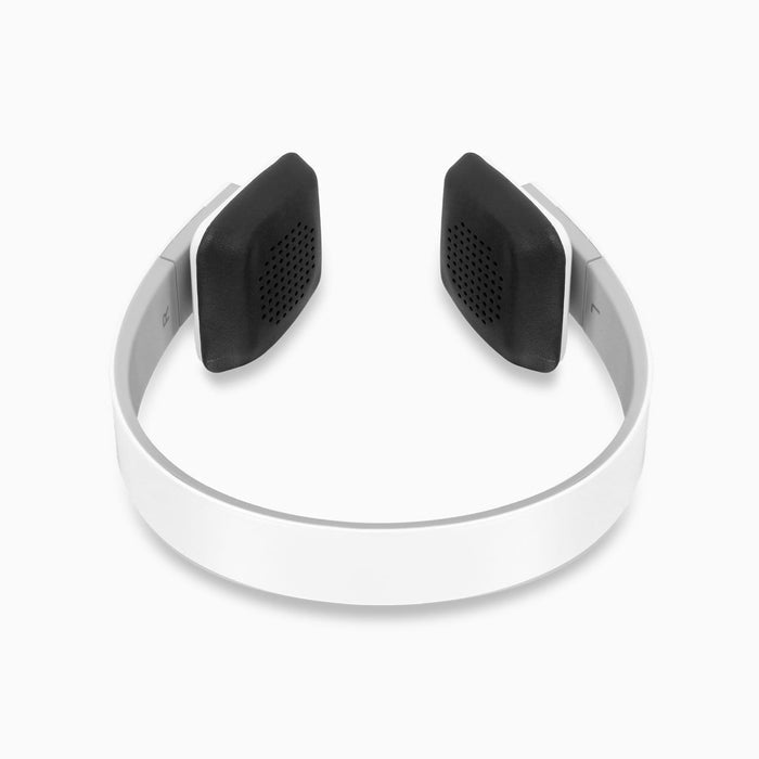 aluratek Bluetooth wireless stereo headphones white top