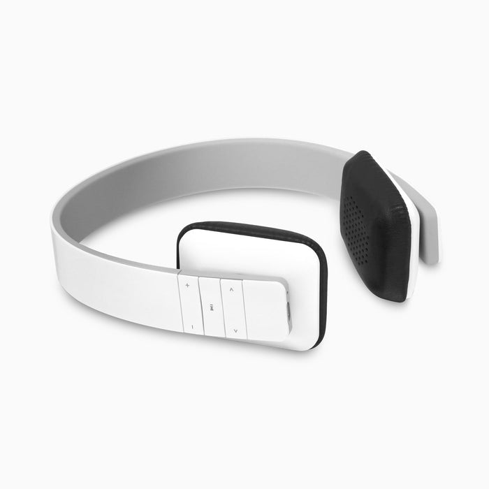 aluratek Bluetooth wireless stereo headphones white angle