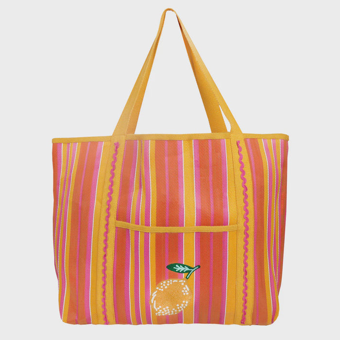 Bon Appetit Recycled Plastic Tote Bag - Lemon