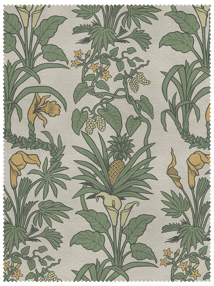 Botanize Heritage 'Palm Green' Linen Sample