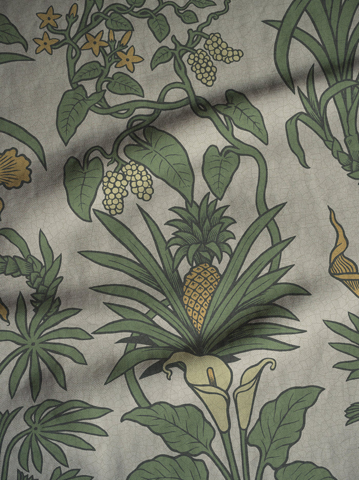 Botanize Heritage 'Palm Green' Linen Sample