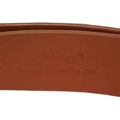 Inner leather stamp reading River Genuine Crocodilian Skin