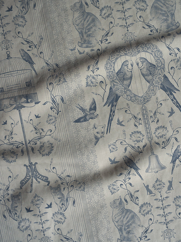 Bye Bye Birdie! 'Delft' Linen Sample