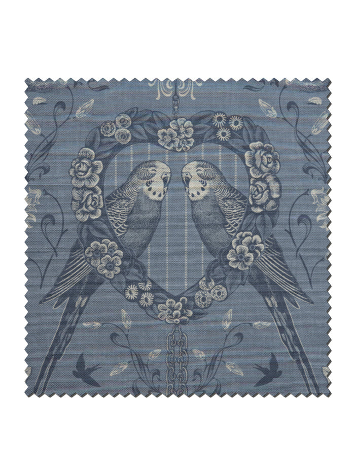 Bye Bye Birdie! 'French Blue' Linen Sample