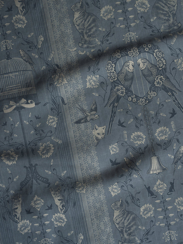Bye Bye Birdie! 'French Blue' Linen Sample