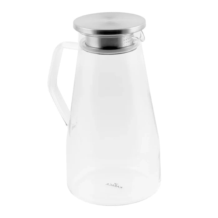 Carafe à eau Karaca en verre borosilicate et acier inoxydable, 1 700 ml