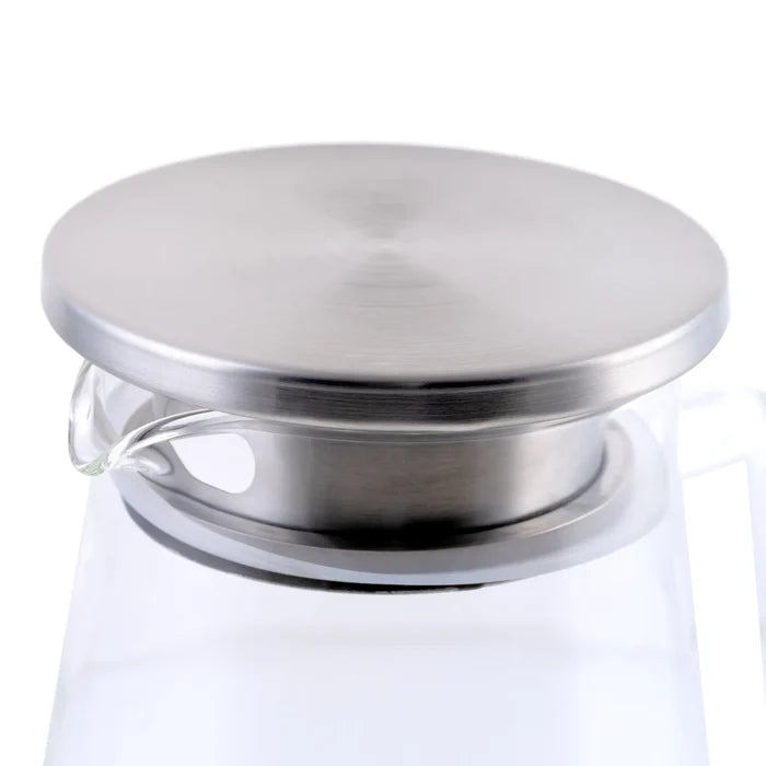 Carafe à eau Karaca en verre borosilicate et acier inoxydable, 1 700 ml