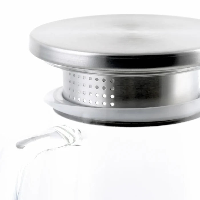 Carafe à eau Karaca en verre borosilicate et acier inoxydable, 1 700 ml