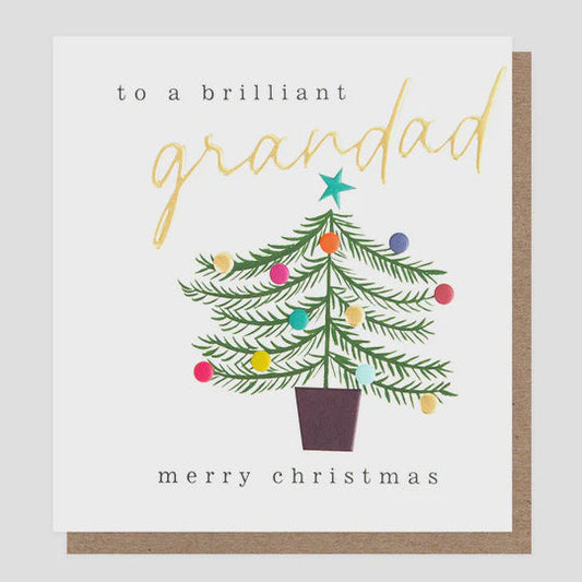 Caroline Gardner Tree & Baubles Christmas Card For Grandad