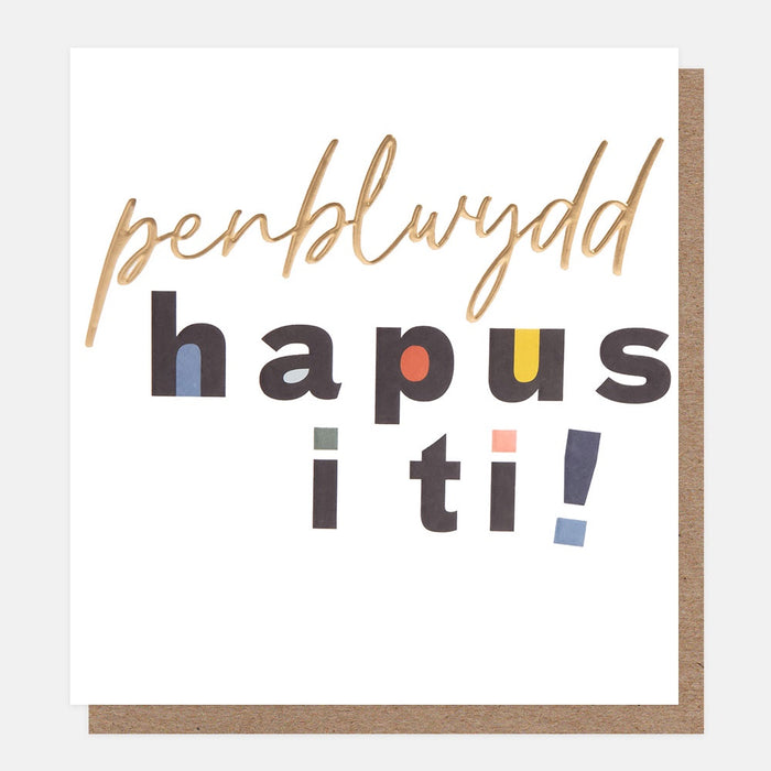 Caroline Gardner Welsh Happy Birthday To You Greetings Card