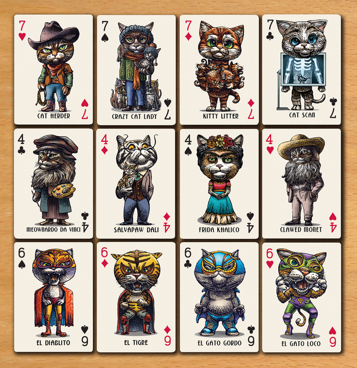 Cats Playing Cards