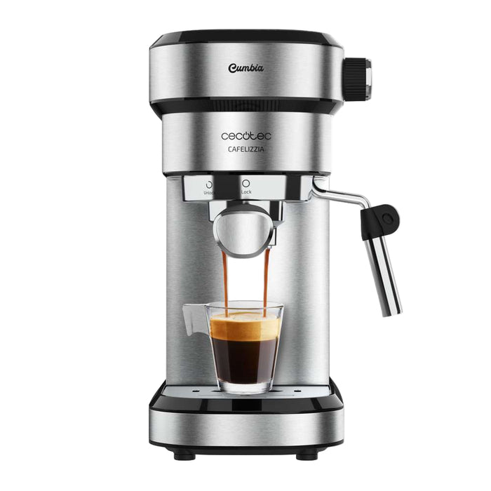 Cecotec Cafelizzia Espresso Coffee Machine, 1.2Lit, 20Bar, 1350Watts, Stainless Steel