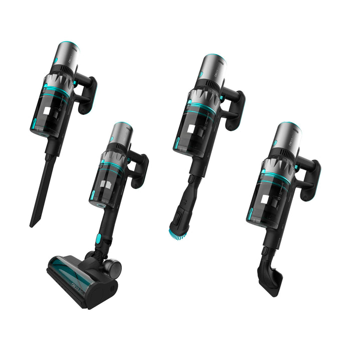 Set of four vacuum cleaner heads on a white background