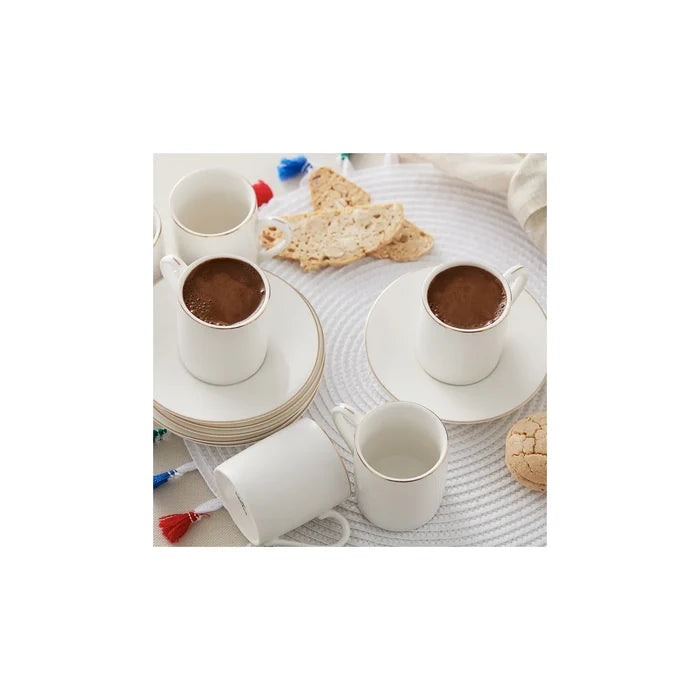 Coffret de tasses à café Karaca Elda pour 6 personnes, 12 pièces