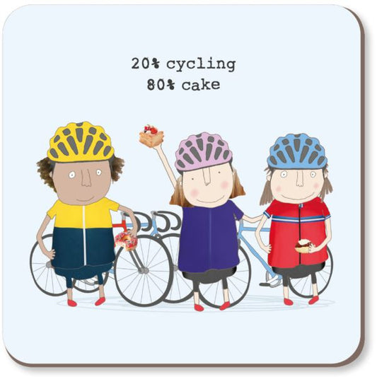 Cycling Cake Girl Coaster