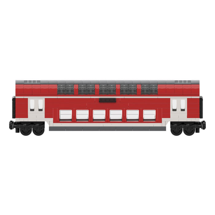 DB Doppelstock-Personenwagen zweiter Klasse Klemmbausteine-LesDiy-Klemmbausteine