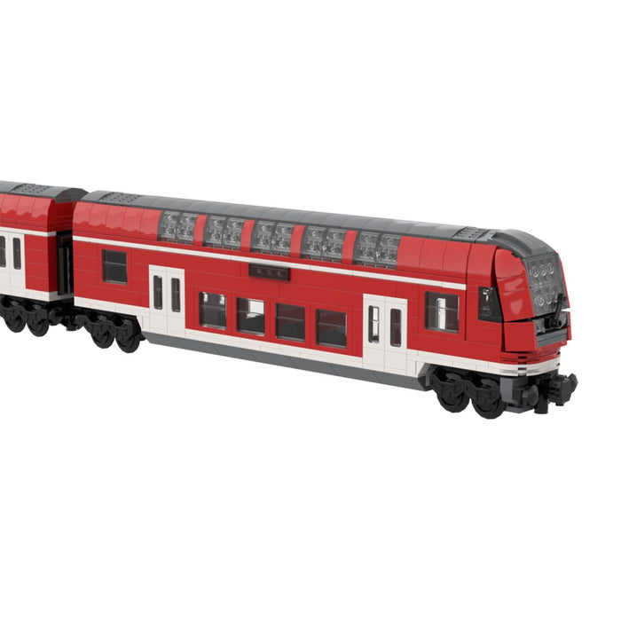 DB-Elektrische Doppelstock-Pendlerlokomotive Klemmbausteine-LesDiy-Klemmbausteine