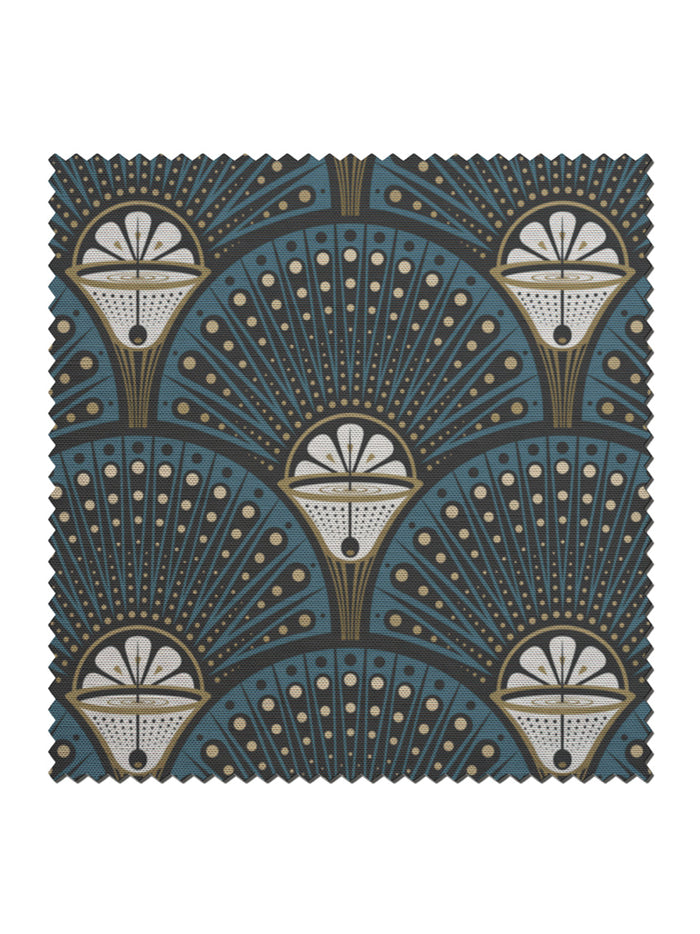Deco Martini 'Teal' Linen Sample
