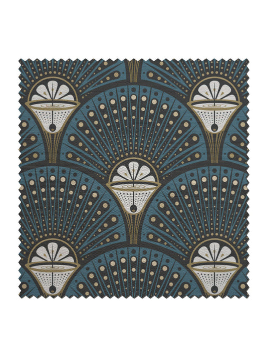 Deco Martini 'Teal' Linen Sample