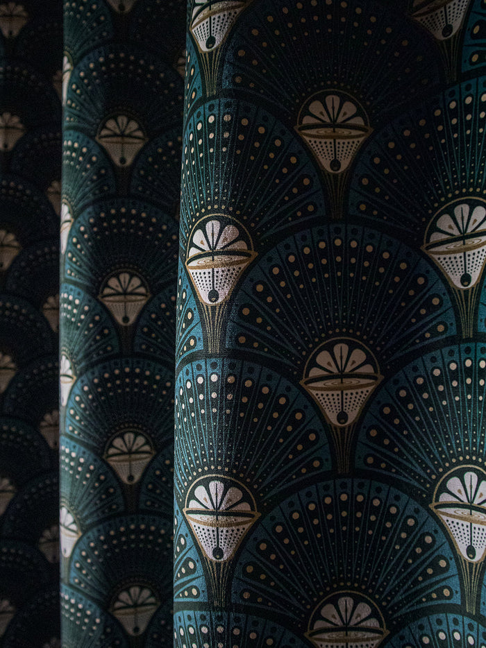 Deco Martini 'Teal' Recycled Velvet