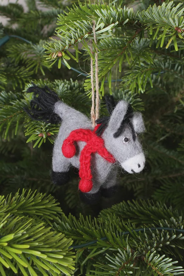 Dennis The Donkey Christmas Decoration