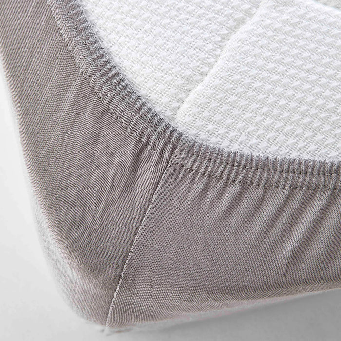 Drap-housse Karaca Home Jersey gris, 70x140 cm + 20 cm, Certifié Oeko-Tex
