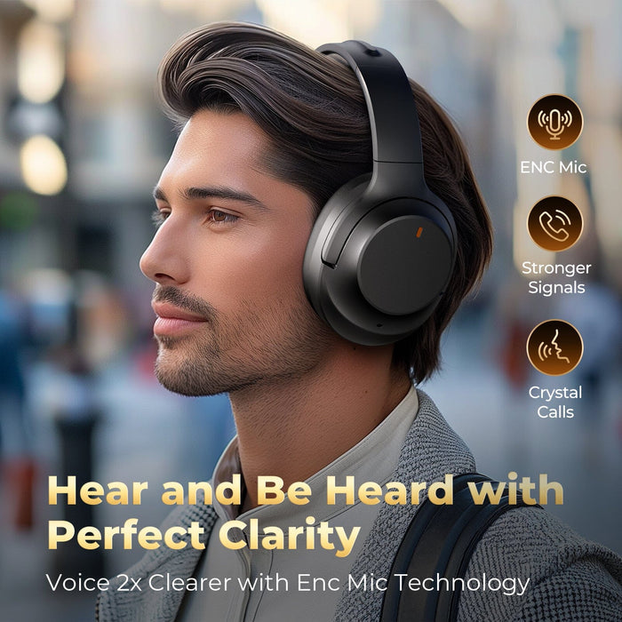 E11A - Hybrid Active Noise Cancelling, HD Audio, Wireless Bluetooth Headphone Cowinaudio
