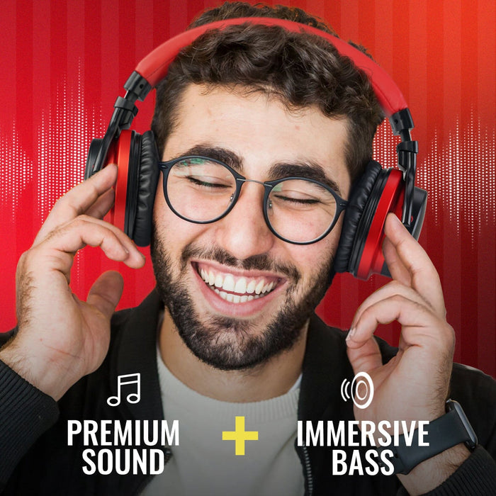 E7 Basic C Active Noise Cancelling Headphones Bluetooth Headphones Wireless Headphones, Red Headphone Cowinaudio