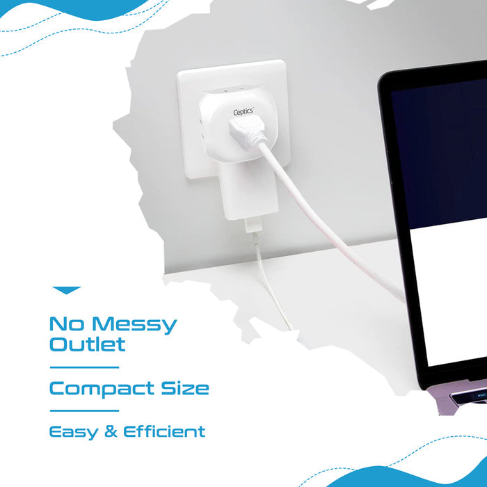 Europe Travel Adapter Set- 4 in 1 - Ultra Compact - Light Weight - 4 Pack (PT-9C-7-4PK)