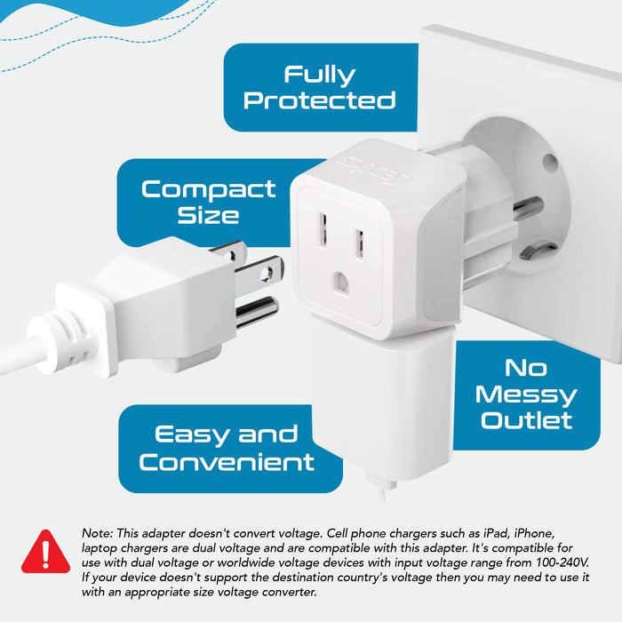 European Travel Adapter Set - Type E/F, G, C - 3pcs (CT-EU-SET)