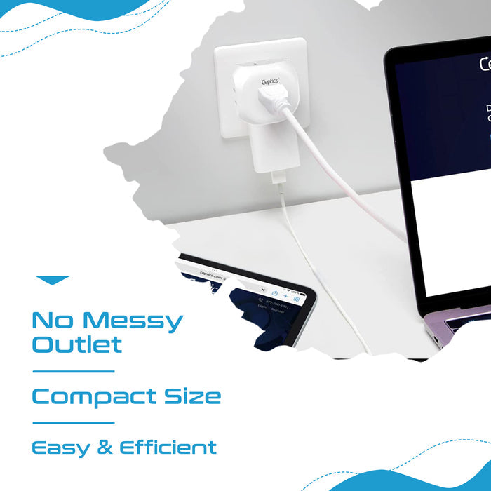European Travel Plug Adapter - 4 in 1 - Ultra Compact - Light Weight - 2 Pack (PT-9C-2PK)