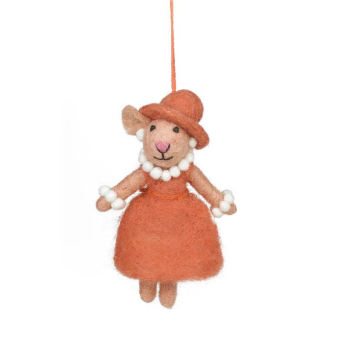Evelyn The Mouse Felt Decoration