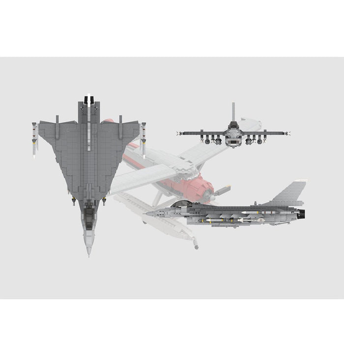 F - 16XL Aircraft MOC Klemmbausteine - LesDiy - Klemmbausteine