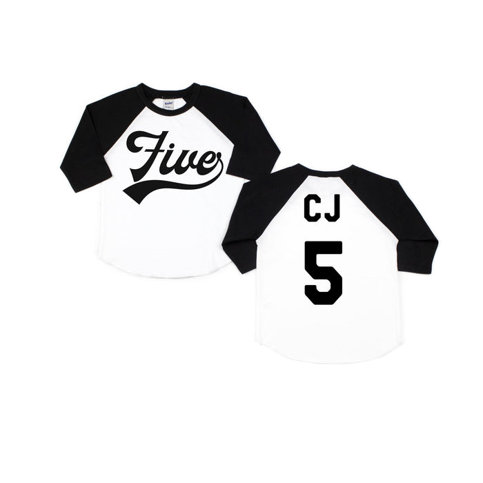 Five Baseball Raglan