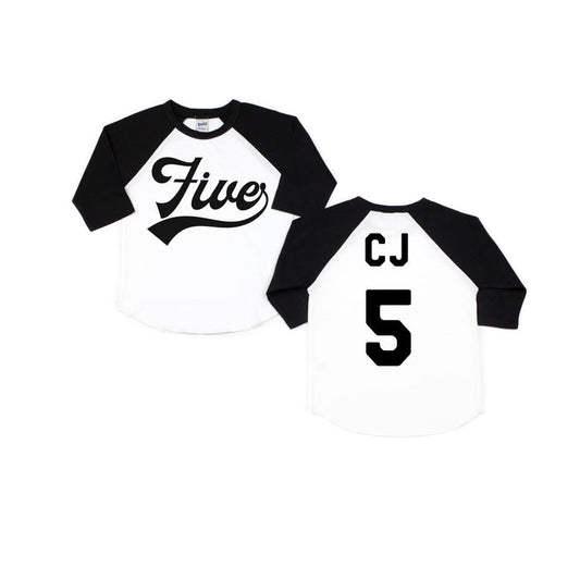 Five Baseball Raglan