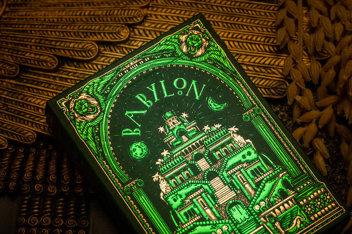 Forest Green Babylon Playing Cards Playing Cards by Riffle Shuffle Playing Card Company
