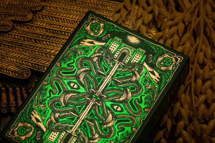 Forest Green Babylon Playing Cards Playing Cards by Riffle Shuffle Playing Card Company