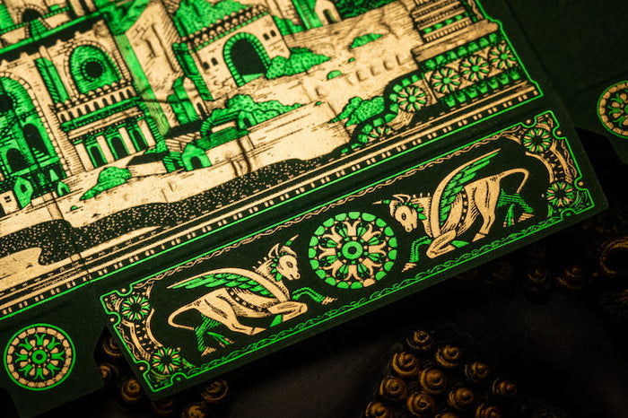 Forest Green Babylon Playing Cards Playing Cards by Riffle Shuffle Playing Card Company