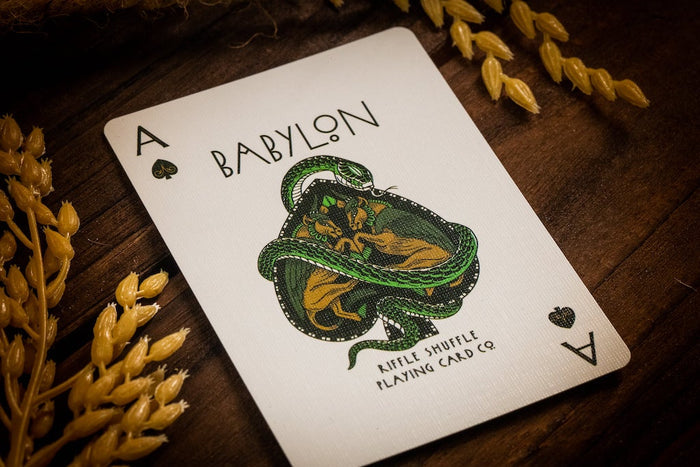 Forest Green Babylon Playing Cards Playing Cards by Riffle Shuffle Playing Card Company