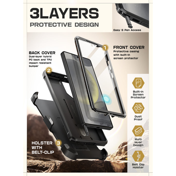 Galaxy S25 Ultra Unicorn Beetle PRO Rugged Case-Black