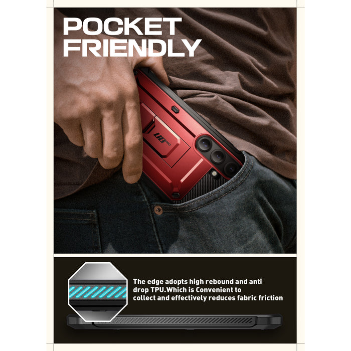 Galaxy S25 Unicorn Beetle PRO Rugged Case-Metallic Red