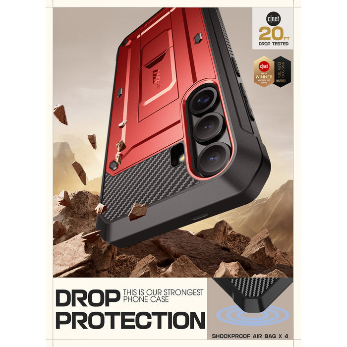 Galaxy S25 Unicorn Beetle PRO Rugged Case-Metallic Red