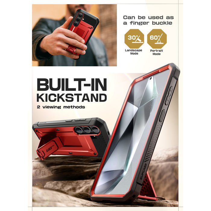 Galaxy S25 Unicorn Beetle PRO Rugged Case-Metallic Red