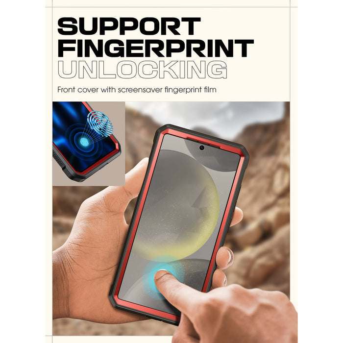 Galaxy S25 Unicorn Beetle PRO Rugged Case-Metallic Red