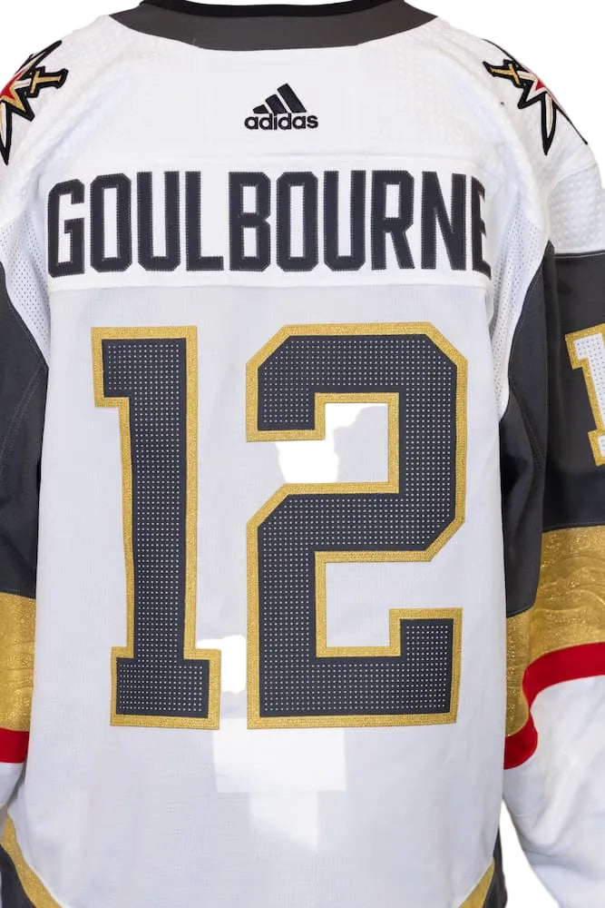 Game-Issued: #12 Tyrell Goulbourne White Set 1 Jersey 2020/21 Season-11060 - Vegas Team Store