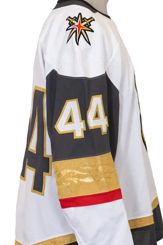 Game-Issued: #44 Layton Ahac White Set 1 Jersey 2023/24 Season-16942 - Vegas Team Store